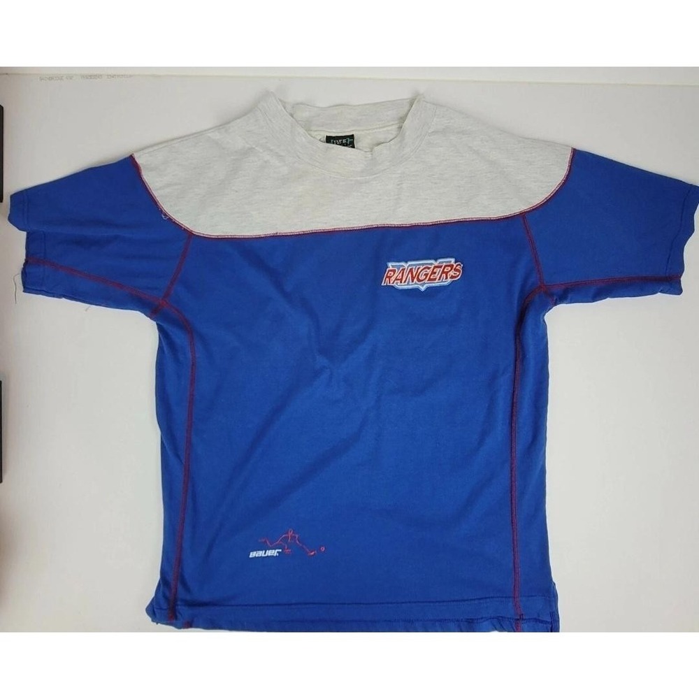 Vintage New York Rangers Shirt Mens Large NHL Hockey Tee Off Ice 90s